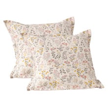Cottage Flowers Cotton Twill European Pillowcases (Set of 2)